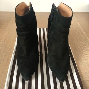 Cole Haan (Nike Air) black suede platform booties